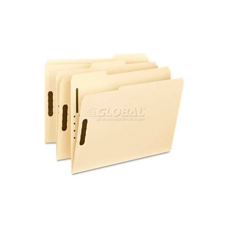 Smead Smead Folder, Two Fasteners, 1/3 Cut Assorted, Top Tab, Letter, Manila, 50/Box 14537